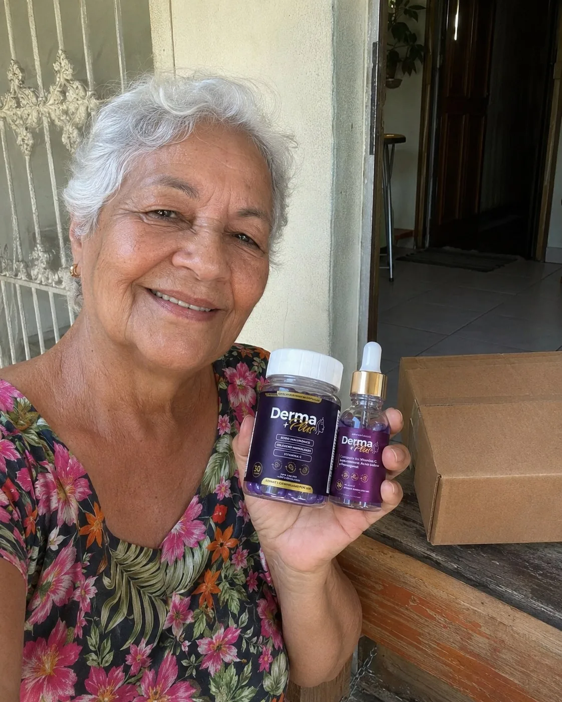 Cliente Derma+ Plus com tratamento de colágeno e ácido hialurônico