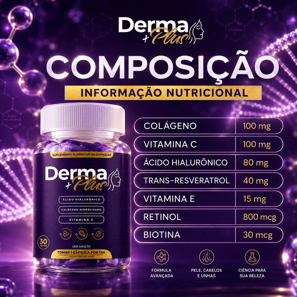 Composição Derma+ Plus