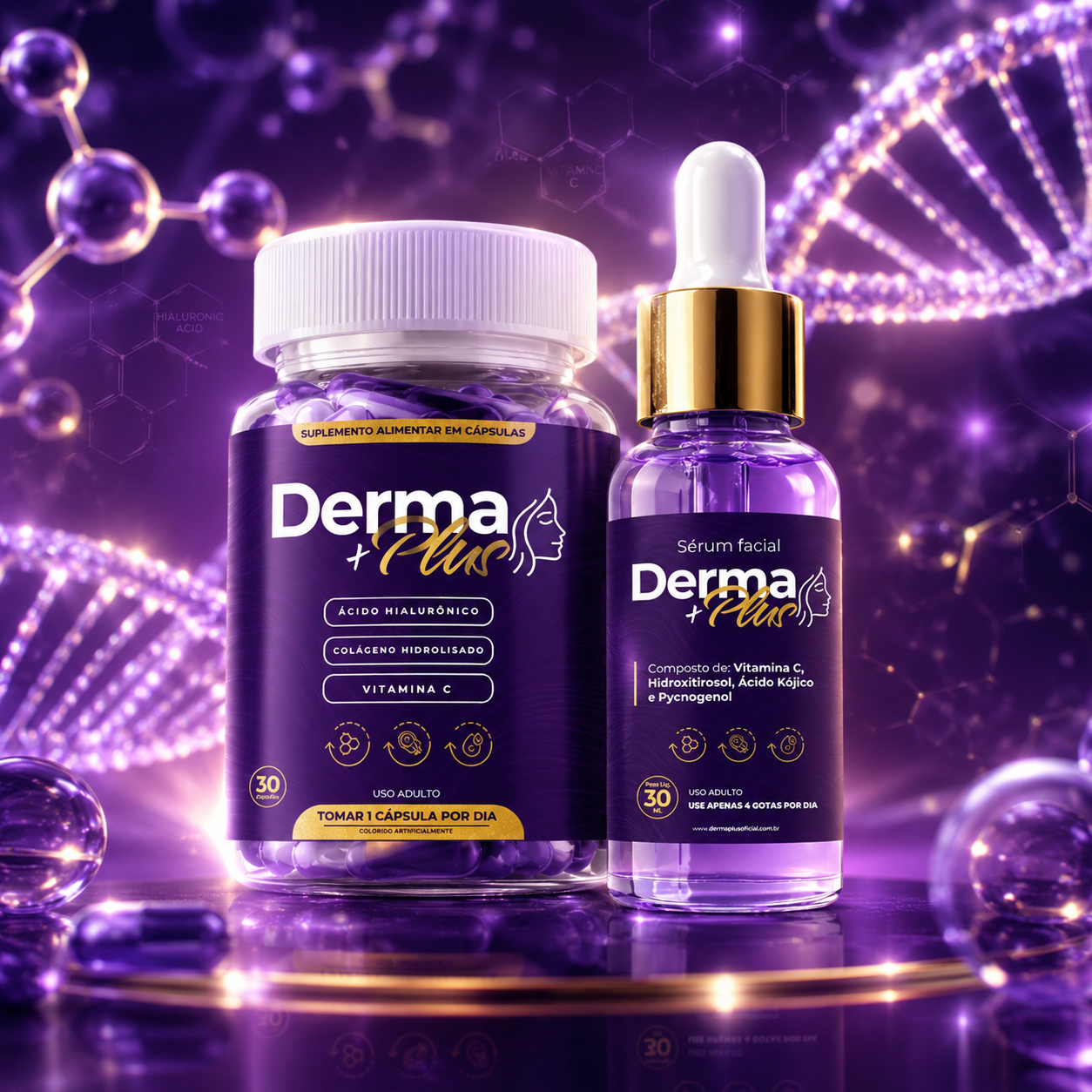 Derma+ Plus kit cápsula e sérum